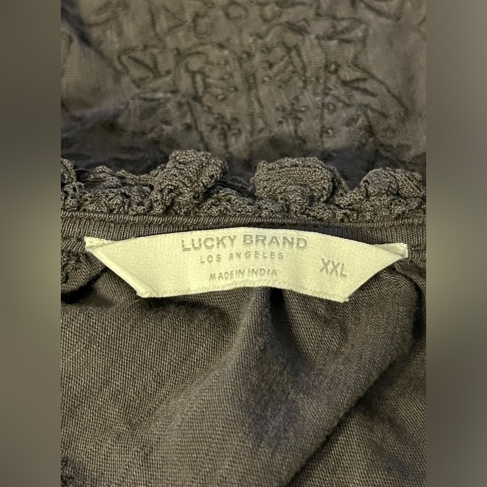 NEW- Lucky Brand Women's Long Sleeve Embroidered Knit Top SIZE: XXL - Picture 4 of 7